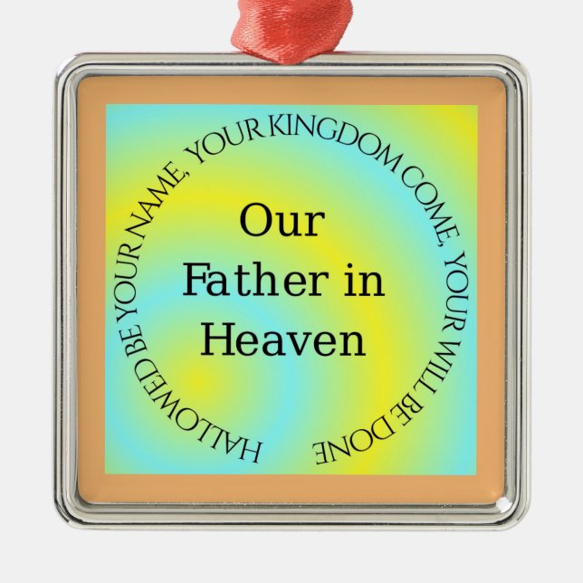 VÅR FAR I HEAVEN JULGRANSPRYDNAD METALL (Framsidan)