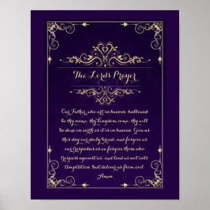 Vår Far, Lord's Prayer Christian Poster