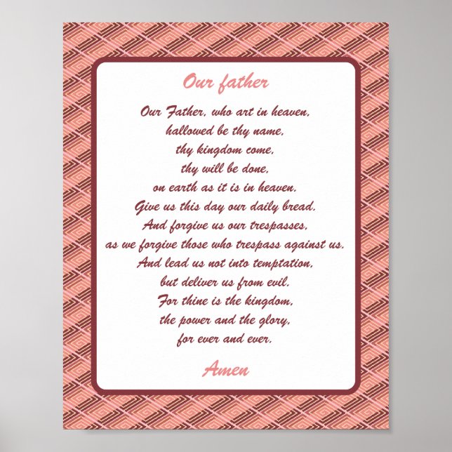 Vår far, Lord's Prayer Poster (Framsidan)