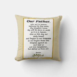 Vår Far Prayer Matthew 6:9-13 Bible Cushion Kudde