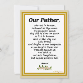 Vår Far Prayer Matthew 6:9-13 Julkort