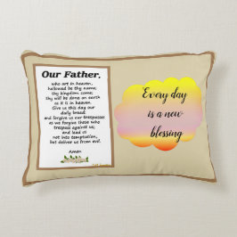 Vår Far Prayer Matthew 6:9-13 tvåvägskudde Prydnadskudde