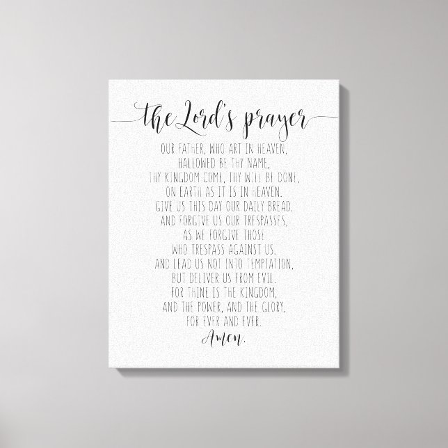 Vår Far som är i himlen, Guds bön Canvastryck (Framsida)
