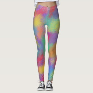 Vår Färg Paskriven Stänk Leggings