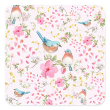 Vår Färgfåglar och blommor