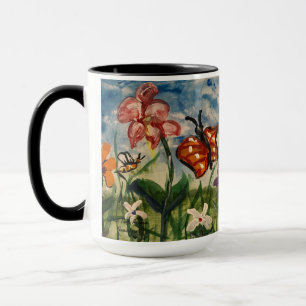 Vår färgfull originalteckning mugg