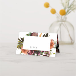 Vår färglös Blommigt Bröllop Placeringskort