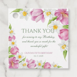 Vår färglöst blomma Barns födelsedag Gåvor Etiketter