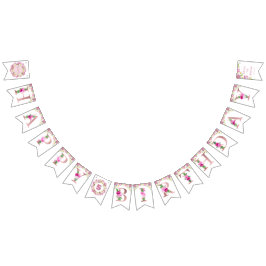 Vår färglöst blomma Barns födelsedag Vimplar