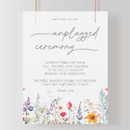 Vår Färgrik Vildblomma Avstängd Ceremoni Poster