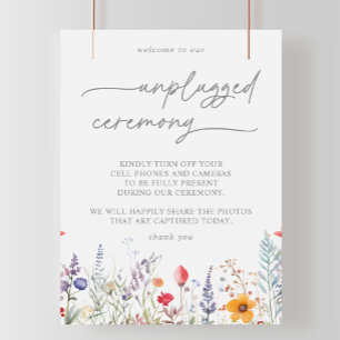 Vår Färgrik Vildblomma Avstängd Ceremoni Poster