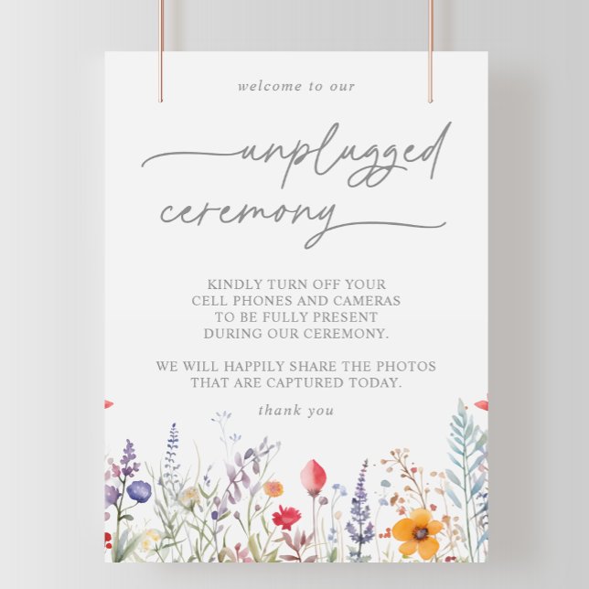 Vår Färgrik Vildblomma Avstängd Ceremoni  Poster (Skapare uppladdad)