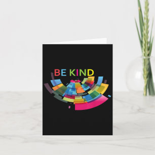 Var färgstark Abstrakt Kindness Upliiting Cute Cut Kort