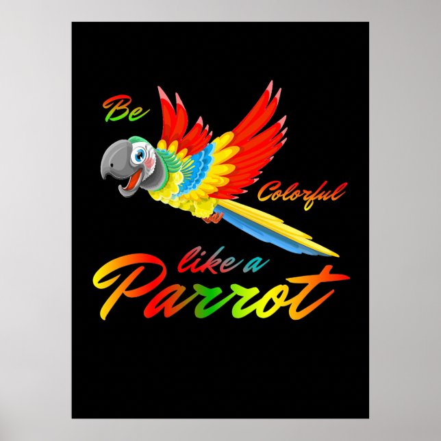 Var färgstark som en papegoja poster (Framsidan)