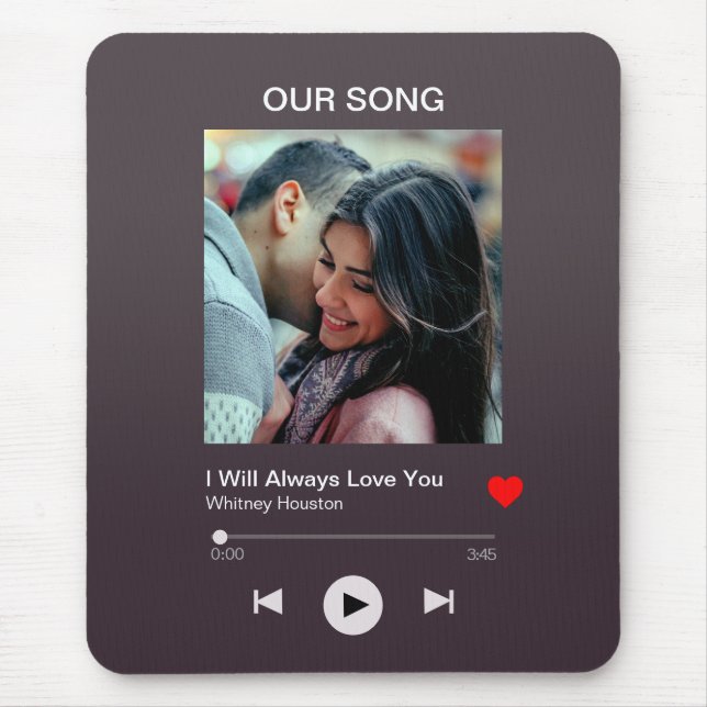 Vår favorit Sång - Anpassningsbar Photo Musmatta (Framsidan)