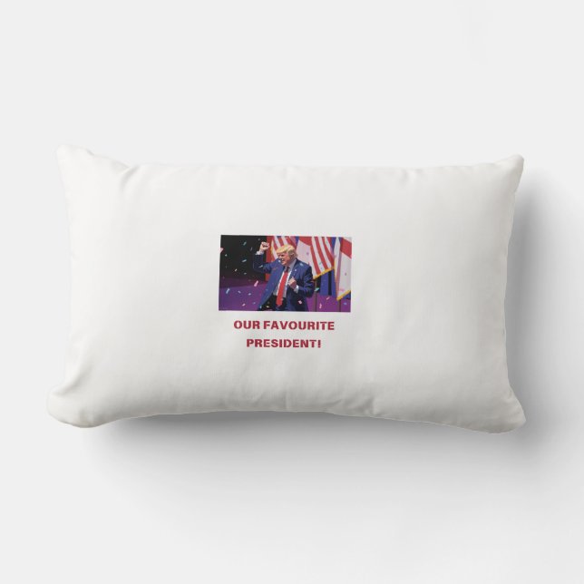 VÅR FAVORITPRESIDENT Bästa gåva till ett par Lumbarkudde (Framsida)