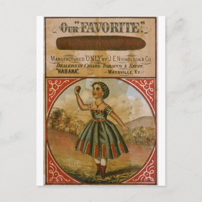 Vår favorittobak för Vintage Vykort (Framsida)