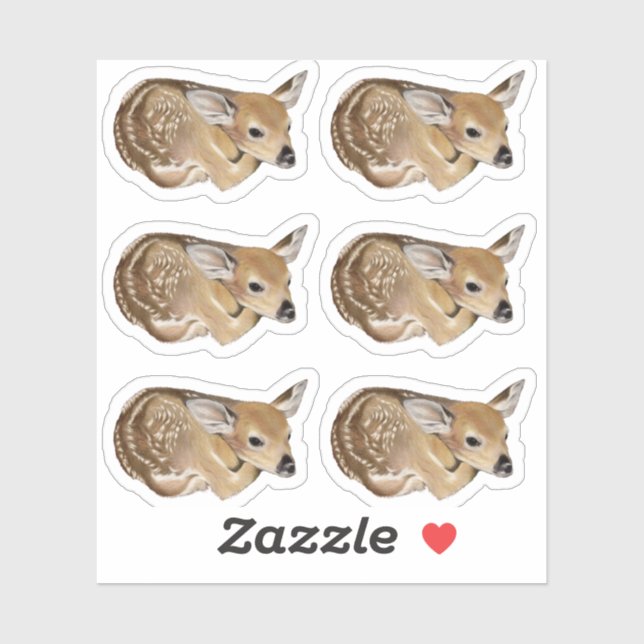 Vår Fawn Klistermärken (Ark)