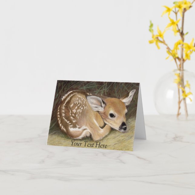 Vår Fawn Kort (Gul blomma)