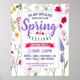 Vår-festival Fling Flyer Påsklov poster