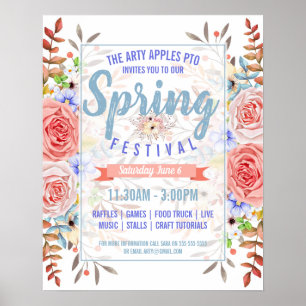 Vår-festival Fling Flyer Påsklov poster