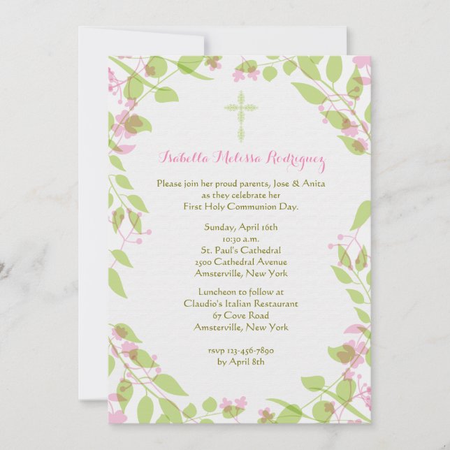 Vår First Flowers-inbjudan Inbjudningar (Framsida)