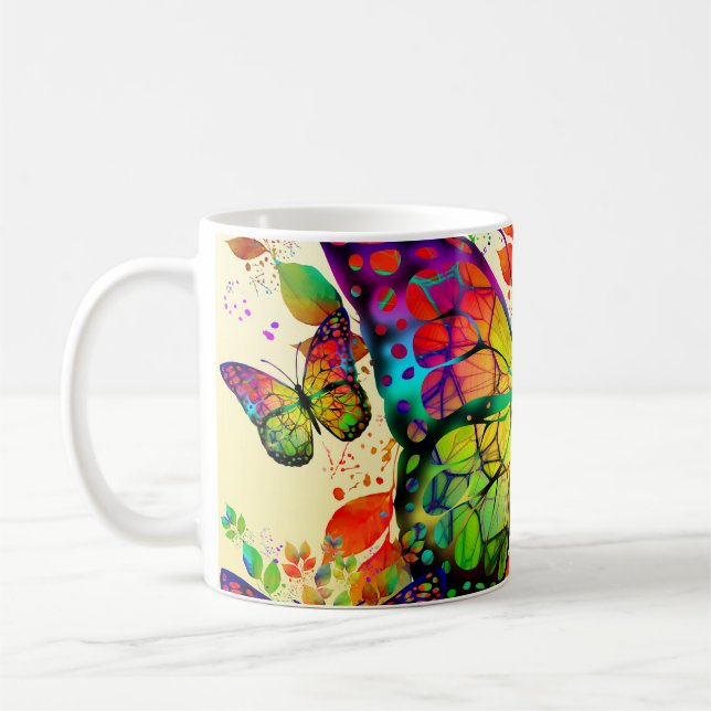 VÅR FJÄRILAR FÄRGRIK NATUR KAFFEMUGG (Vänster)