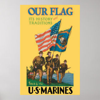 Vår Flagga, det är historia och traditioner-amerik Poster
