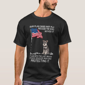 Vår Flagga flyger inte eftersom Vinden rör sig mot T Shirt