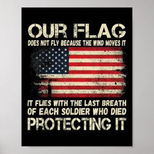Vår Flagga - utandning av varje soldat amerikansk Poster
