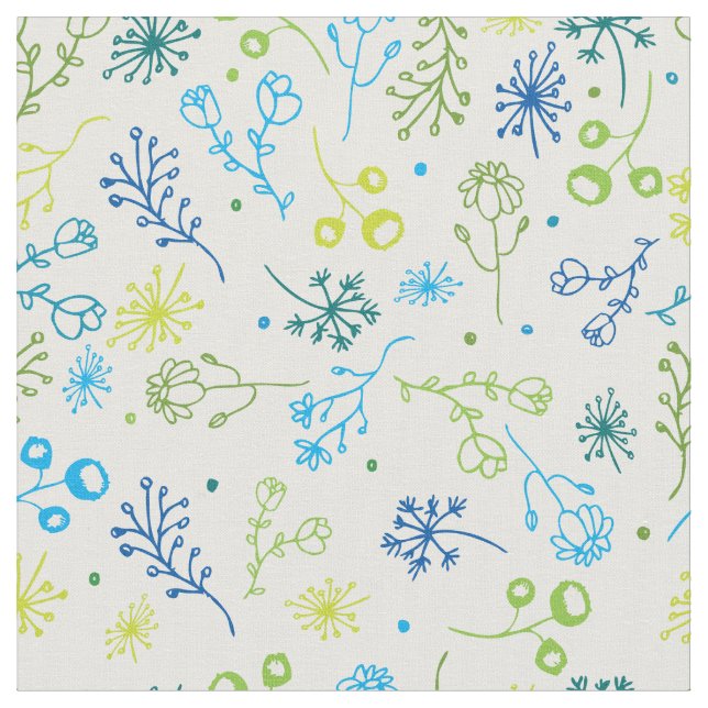 Vår Fling Blommigt Tyg (Närbild)