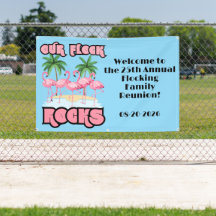 Vår flock rockar anpassad flamingofamilj återfören