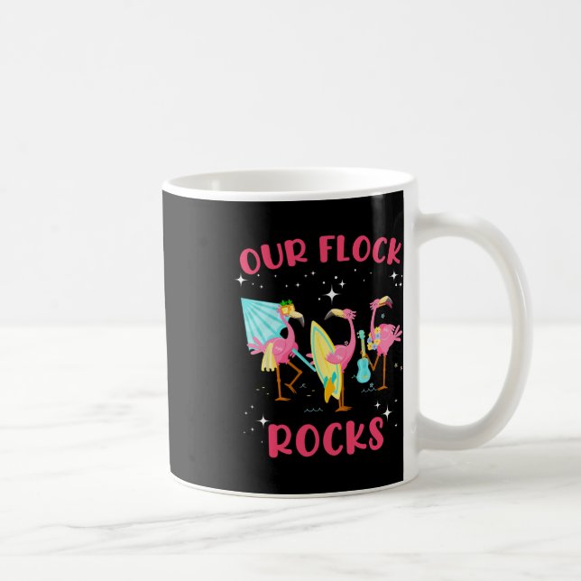Vår Flock Sten Flamingo Matching Family Vacation Kaffemugg (Höger)