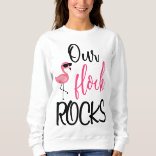 Vår Flock Sten Flamingo Mors dag Gift T Shirt