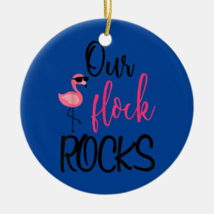 Vår Flock Sten Flamingo Mors dag Julgransprydnad Keramik