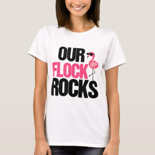 Vår Flock Sten Flamingo Mors dag Lacher Gift T Shirt