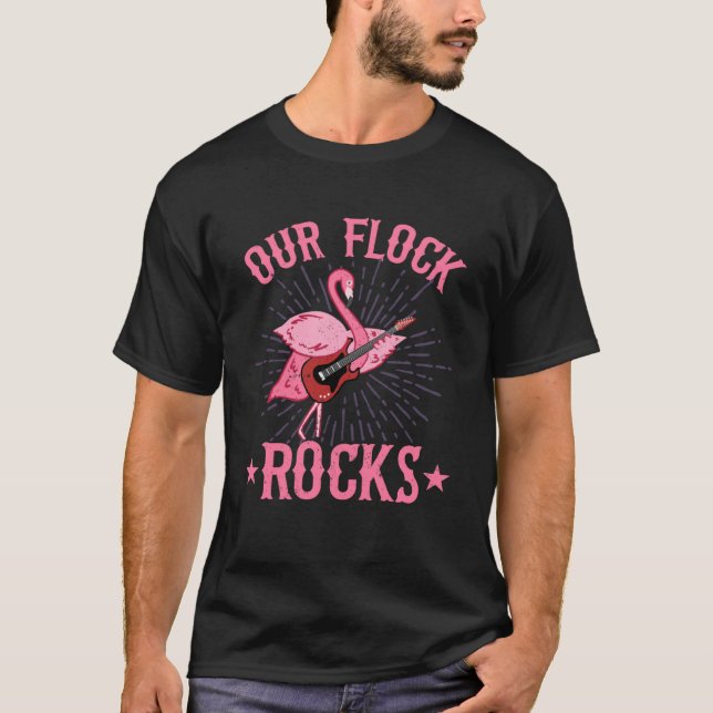 Vår Flock Sten Rocker Flamingo Music Rosa Mamma Pl T Shirt (Framsida)