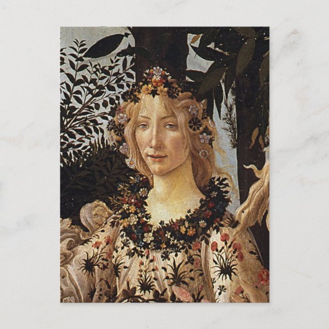 Vår, Flora detalj av Sandro Botticelli Vykort (Framsida)
