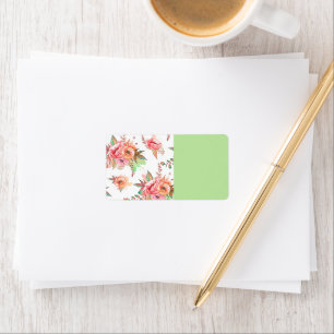 vår Flower Adressetikett