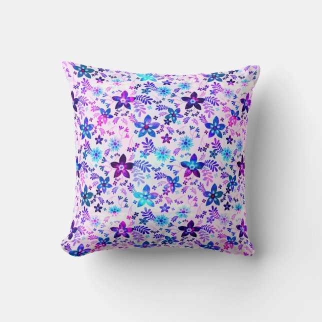 Vår Flower Bouquet - Edelweiss Flower Geometric Kudde (Framsida)