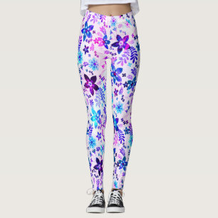 Vår Flower Bouquet - Edelweiss Flower Geometric Leggings