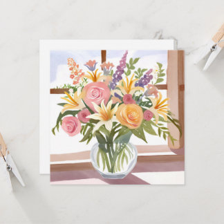 Vår Flower Bouquet | Söt Blommigt Card