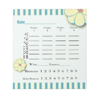 Vår Flower Bunco Score Lakan Pad