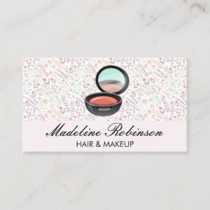 Vår Flower Mönster Makeup Compact Visitkort