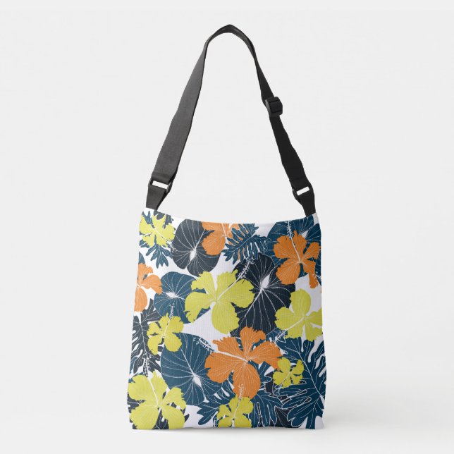 Vår Flowery: Vintage Blommigt Struktur Axelväska (Framsida)