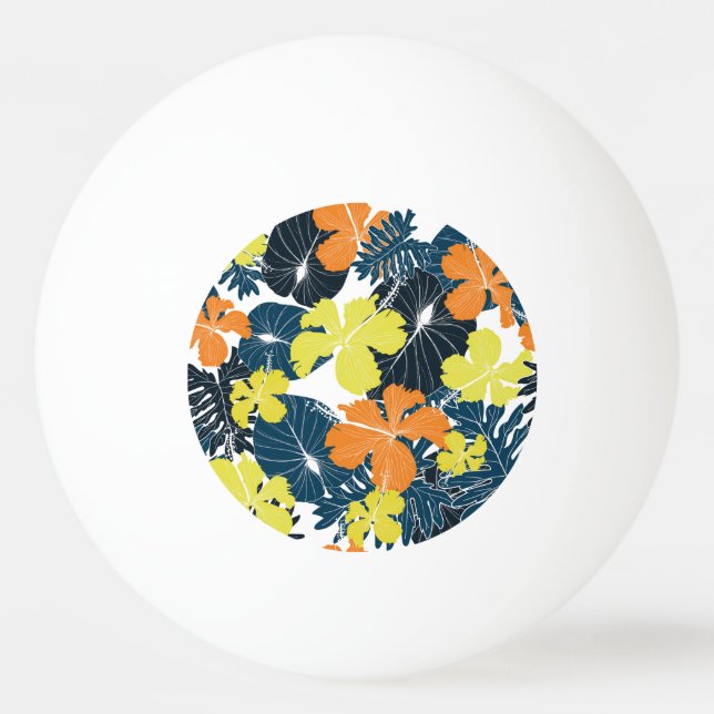 Vår Flowery: Vintage Blommigt Struktur Pingisboll (Framsidan)