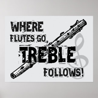Var Flutes går, Treble följer! Poster