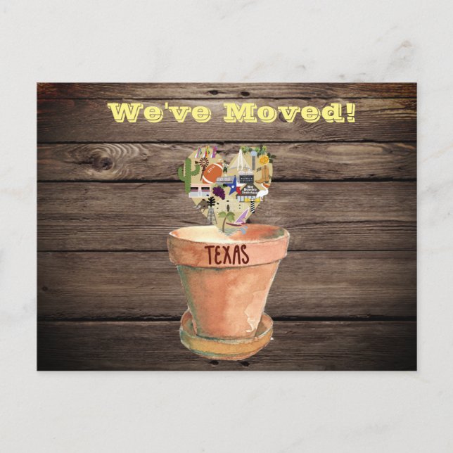 Vår Flytt till Texas Vykort (Framsida)
