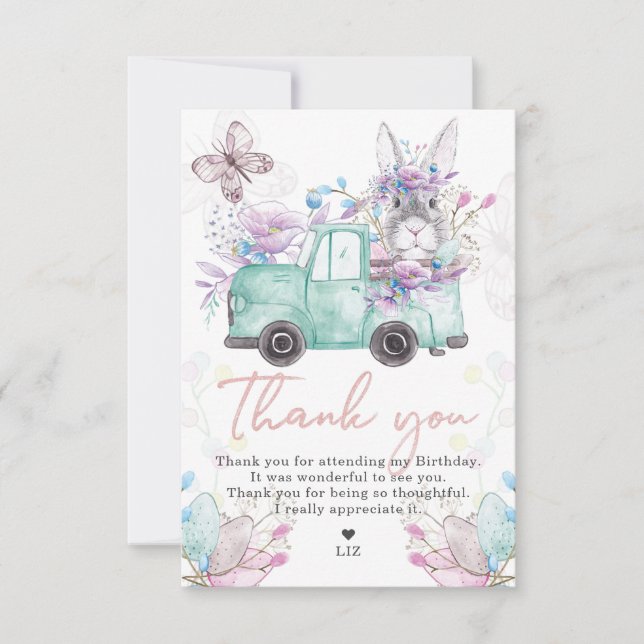 Vår-födelsedagen Tack Kort (Framsida)