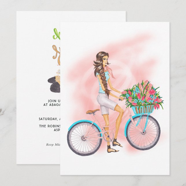 Vår Födelsedagsfest inbjudan (Fram/baksida)